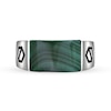 Thumbnail Image 2 of Rectangular Green Malachite Inlay Ring in Sterling Silver