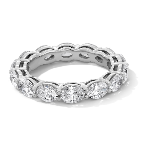 3-1/3 CT. T.w. Oval Certified Diamond Eternity Band in 14K White Gold (I/Si2) - Size 8