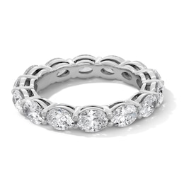 3-1/3 CT. T.W. Oval Certified Diamond Eternity Band in 14K White Gold (I/SI2) - Size 7