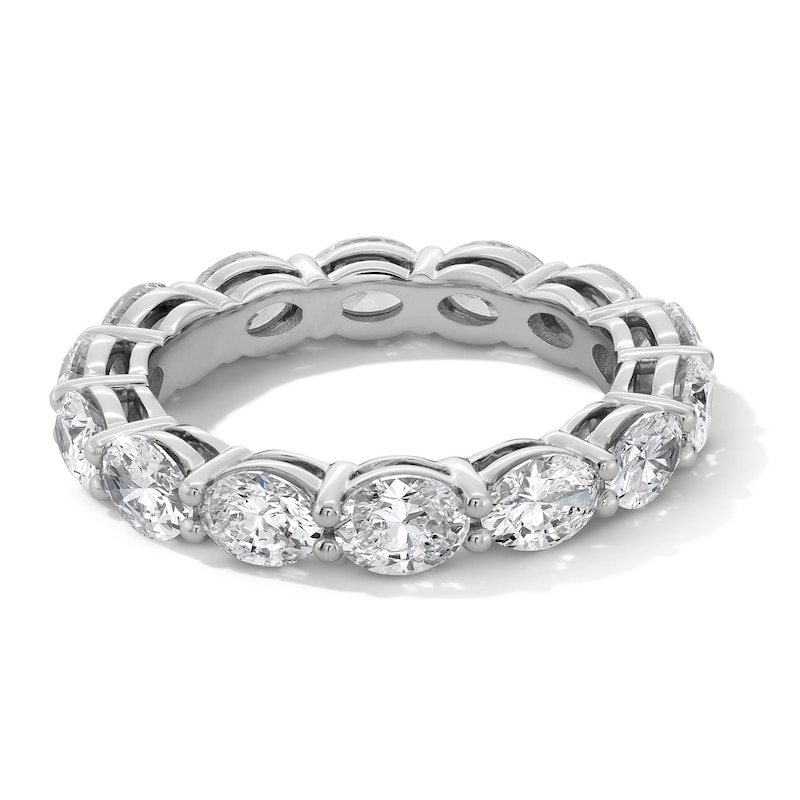 Main Image 1 of 3 CT. T.W. Oval Certified Diamond Eternity Band in 14K White Gold (I/SI2) - Size 6