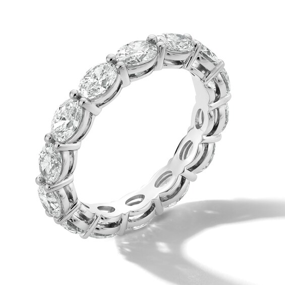 3 CT. T.w. Oval Certified Diamond Eternity Band in 14K White Gold (I/Si2) - Size 6