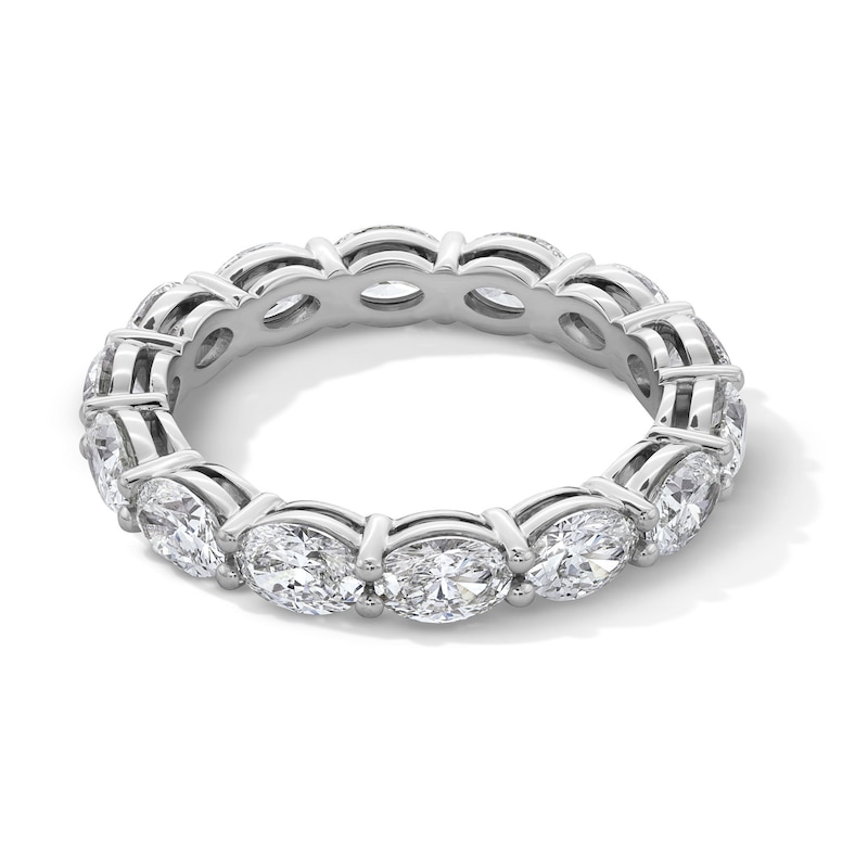 Main Image 1 of 3 CT. T.W. Oval Certified Diamond Eternity Band in 14K White Gold (I/SI2) - Size 5