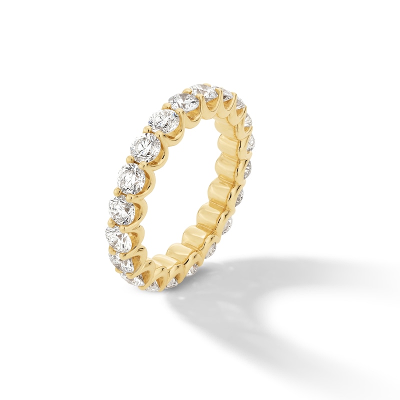 Main Image 3 of 3 CT. T.W. Certified Diamond Scallop Eternity Band in 14K Gold (I/SI2) - Size 7