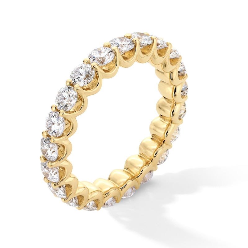 Main Image 3 of 2-7/8 CT. T.W. Certified Diamond Scallop Eternity Band in 14K Gold (I/SI2) - Size 6