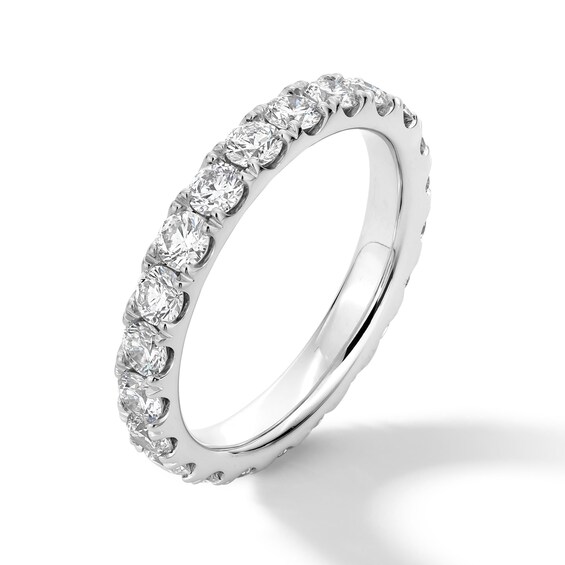 2 CT. T.w. Certified Diamond Eternity Band in 14K White Gold (I/Si2) - Size 8