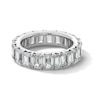 Thumbnail Image 1 of 7-1/3 CT. T.W. Emerald-Cut Certified Lab-Grown Diamond Eternity Band in 14K White Gold (F/VS2) - Size 7
