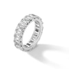 Thumbnail Image 3 of 7-1/3 CT. T.W. Emerald-Cut Certified Lab-Grown Diamond Eternity Band in 14K White Gold (F/VS2) - Size 7