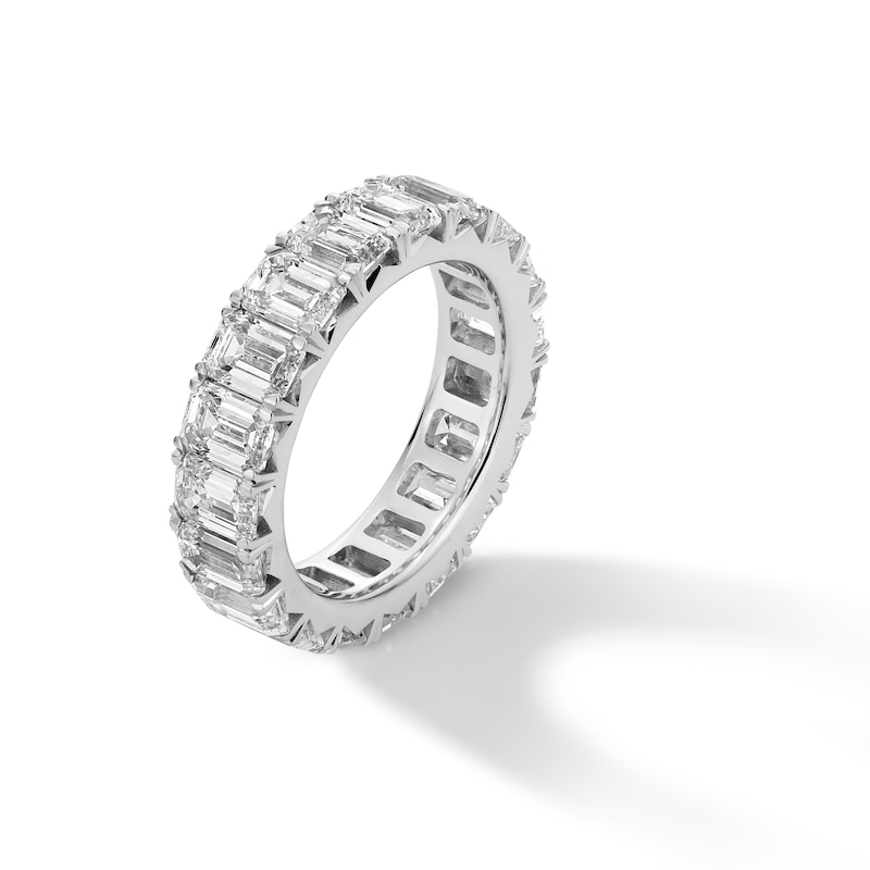 Main Image 3 of 7-1/3 CT. T.W. Emerald-Cut Certified Lab-Grown Diamond Eternity Band in 14K White Gold (F/VS2) - Size 7