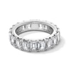 Thumbnail Image 1 of 6-7/8 CT. T.W. Emerald-Cut Certified Lab-Grown Diamond Eternity Band in 14K White Gold (F/VS2) - Size 6