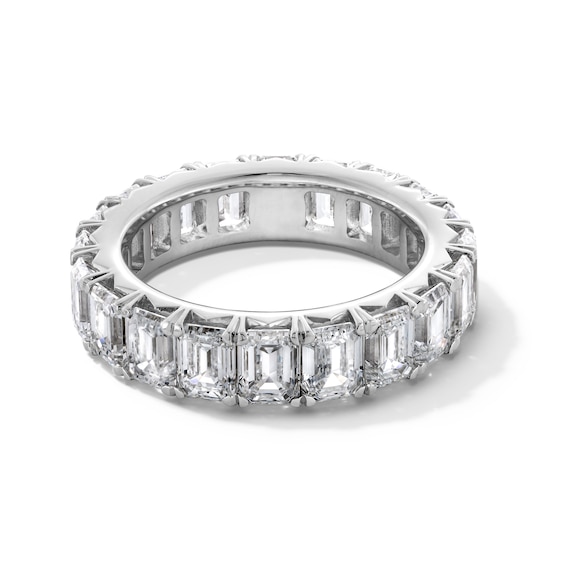 7-/ CT. T.w. Emerald-Cut Certified Lab-Grown Diamond Eternity Band in 14K White Gold (F/Vs2