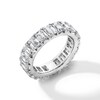 Thumbnail Image 3 of 6-7/8 CT. T.W. Emerald-Cut Certified Lab-Grown Diamond Eternity Band in 14K White Gold (F/VS2) - Size 6