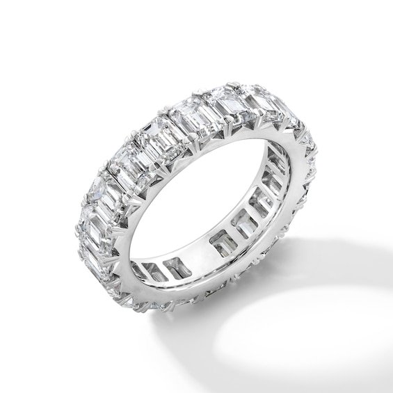 7-/ CT. T.w. Emerald-Cut Certified Lab-Grown Diamond Eternity Band in 14K White Gold (F/Vs2