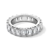Thumbnail Image 1 of 6-1/2 CT. T.W. Emerald-Cut Certified Lab-Grown Diamond Eternity Band in 14K White Gold (F/VS2) - Size 5