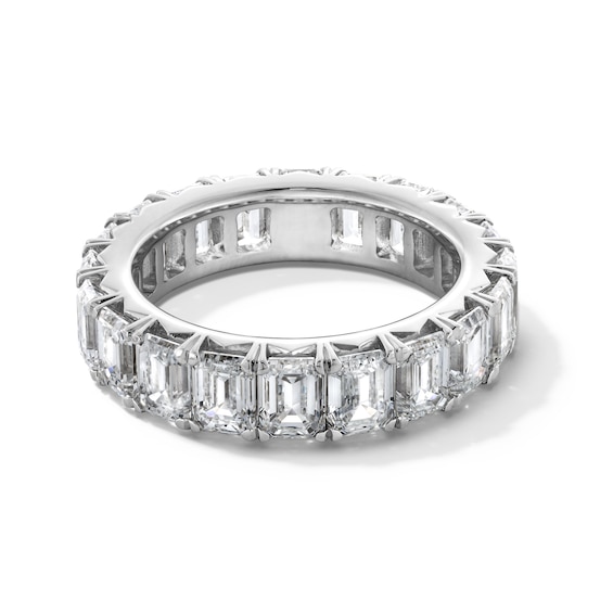 6-1/2 CT. T.w. Emerald-Cut Certified Lab-Grown Diamond Eternity Band in 14K White Gold (F/Vs2) - Size 5