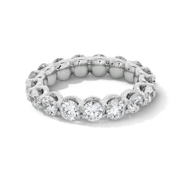 4 CT. T.W. Certified Lab-Grown Diamond Scallop Eternity Band in 14K White Gold (F/VS2) - Size 7