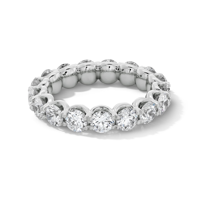 Main Image 1 of 4 CT. T.W. Certified Lab-Grown Diamond Scallop Eternity Band in 14K White Gold (F/VS2) - Size 7