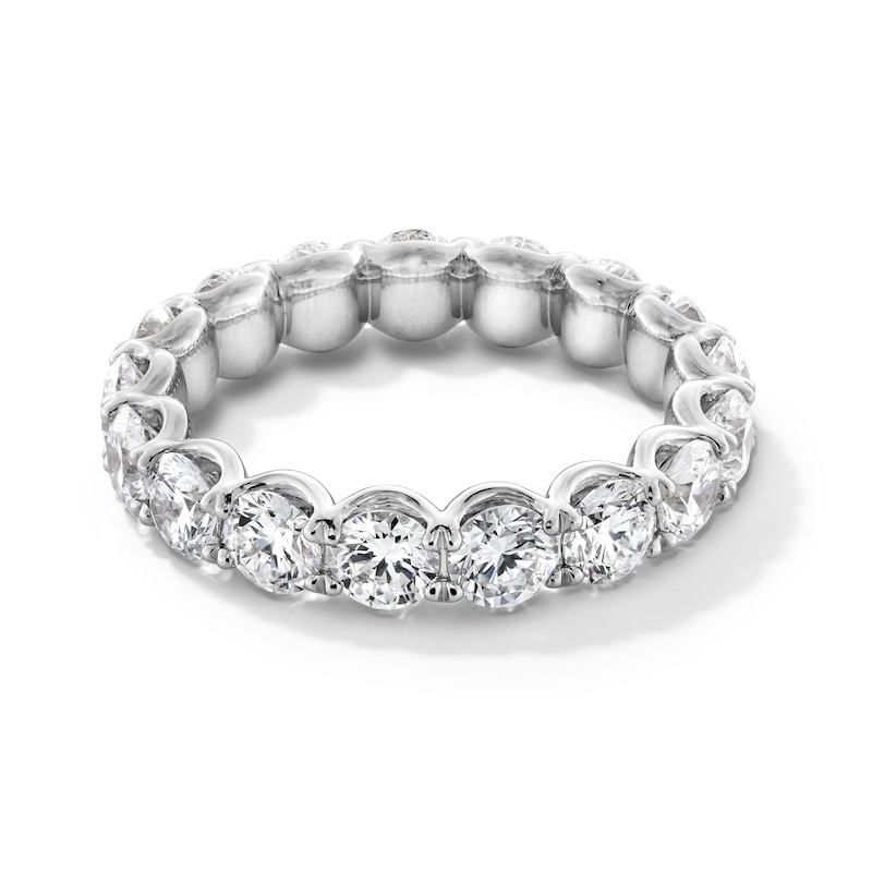 Main Image 1 of 3-3/4 CT. T.W. Certified Lab-Grown Diamond Scallop Eternity Band in 14K White Gold (F/VS2) - Size 5