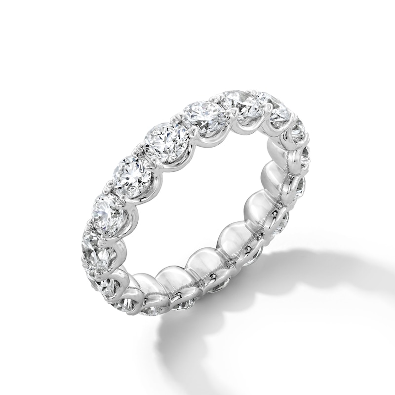 Main Image 3 of 3-3/4 CT. T.W. Certified Lab-Grown Diamond Scallop Eternity Band in 14K White Gold (F/VS2) - Size 5