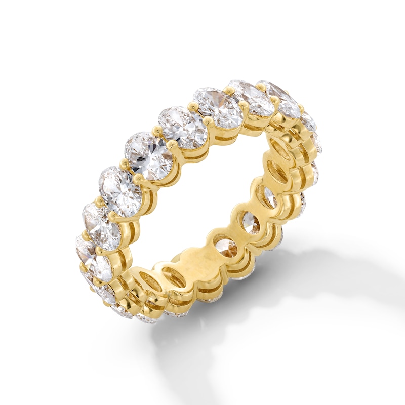 Main Image 3 of 4-1/2 CT. T.W. Oval Certified Lab-Grown Diamond Eternity Band in 14K Gold (F/VS2) - Size 8