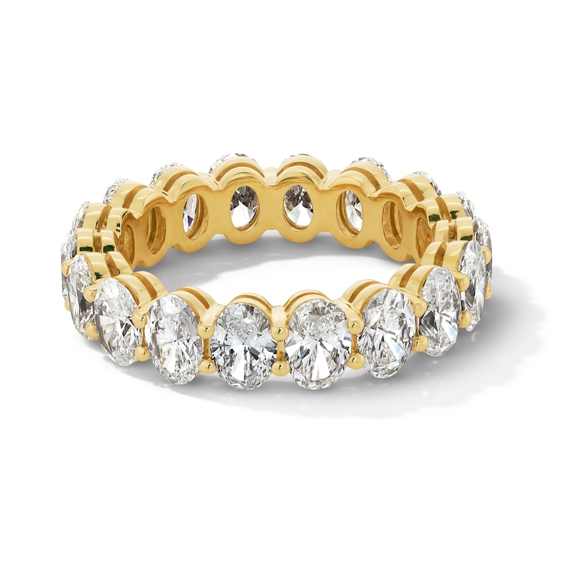 Main Image 1 of 4-1/3 CT. T.W. Oval Certified Lab-Grown Diamond Eternity Band in 14K Gold (F/VS2) - Size 7