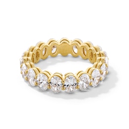 4-1/3 CT. T.W. Oval Certified Lab-Created Diamond Eternity Band in 14K Gold (F/VS2) - Size 6