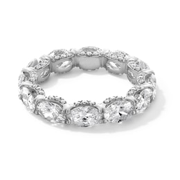 5 CT. T.W. Oval Certified Lab-Created Diamond Eternity Band in 14K White Gold (F/VS2) - Size 8