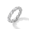 Thumbnail Image 3 of 5 CT. T.W. Oval Certified Lab-Grown Diamond Eternity Band in 14K White Gold (F/VS2) - Size 8