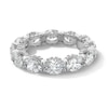 Thumbnail Image 1 of 5 CT. T.W. Oval Certified Lab-Grown Diamond Eternity Band in 14K White Gold (F/VS2) - Size 7