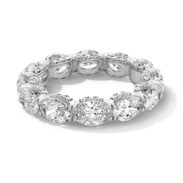 5 CT. T.W. Oval Certified Lab-Created Diamond Eternity Band in 14K White Gold (F/VS2) - Size 7