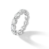 Thumbnail Image 3 of 5 CT. T.W. Oval Certified Lab-Grown Diamond Eternity Band in 14K White Gold (F/VS2) - Size 7