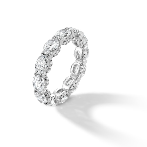 5 CT. T.w. Oval Certified Lab-Grown Diamond Eternity Band in 14K White Gold (F/Vs2) - Size 7