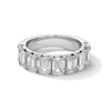 Thumbnail Image 1 of 4-1/2 CT. T.W. Emerald-Cut Certified Lab-Grown Diamond Nine Stone Anniversary Band in 14K White Gold (F/VS2)