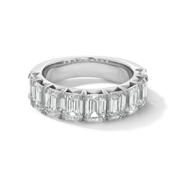 4-1/2 CT. T.W. Emerald-Cut Certified Lab-Grown Diamond Nine Stone Anniversary Band in 14K White Gold (F/VS2)