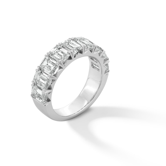 4-1/2 CT. T.w. Emerald-Cut Certified Lab-Grown Diamond Nine Stone Anniversary Band in 14K White Gold (F/Vs2)