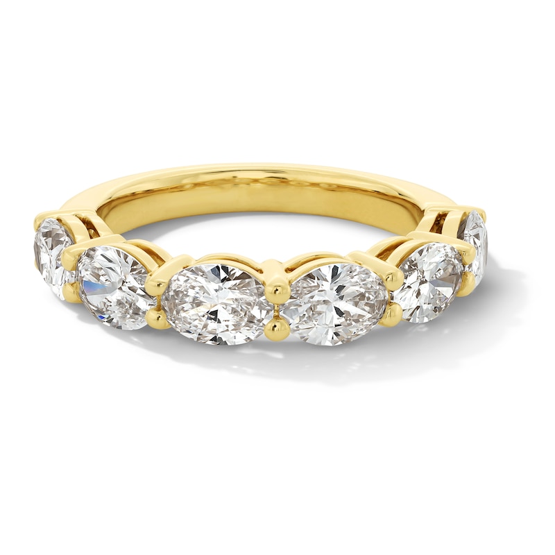 Main Image 1 of 2-1/3 CT. T.W. Oval Certified Lab-Grown Diamond Six Stone Anniversary Band in 14K Gold (F/VS2)