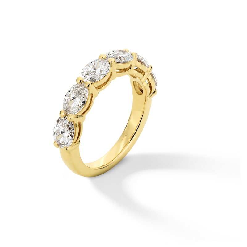 Main Image 3 of 2-1/3 CT. T.W. Oval Certified Lab-Grown Diamond Six Stone Anniversary Band in 14K Gold (F/VS2)