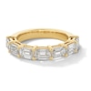 Thumbnail Image 1 of 2-3/4 CT. T.W. Emerald-Cut Certified Lab-Grown Diamond Seven Stone Anniversary Band in 14K Gold (F/VS2)