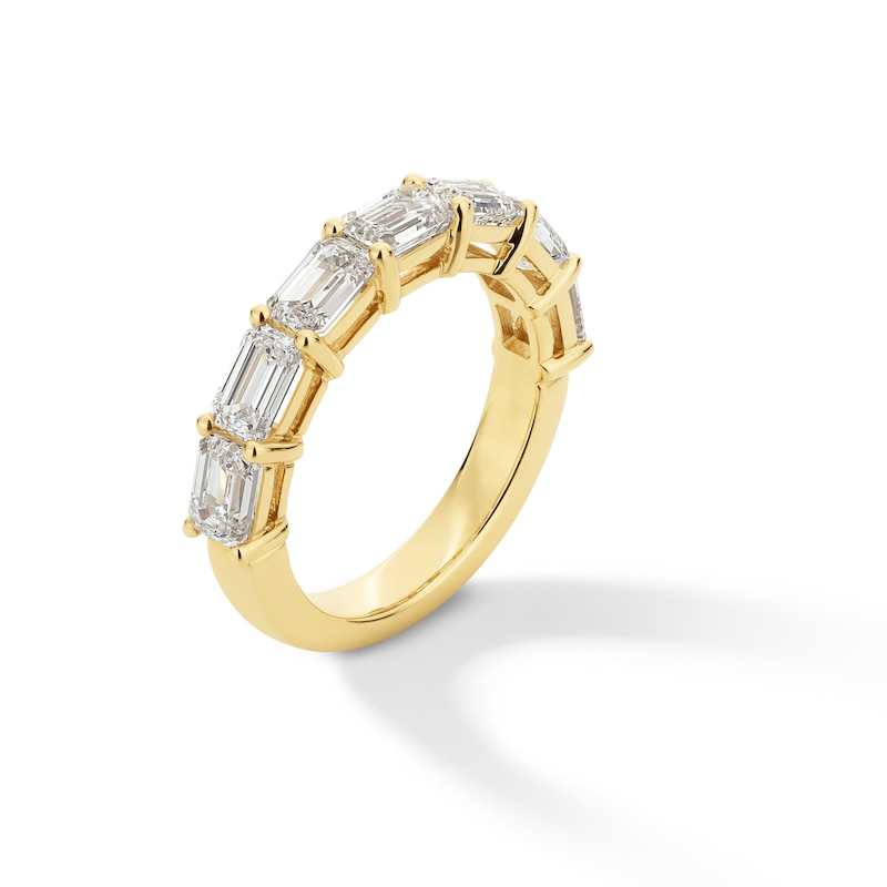 Main Image 3 of 2-3/4 CT. T.W. Emerald-Cut Certified Lab-Grown Diamond Seven Stone Anniversary Band in 14K Gold (F/VS2)