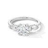 Thumbnail Image 1 of 2-1/6 CT. T.W. Certified Lab-Grown Diamond Collar Engagement Ring in 14K White Gold (F/VS2)