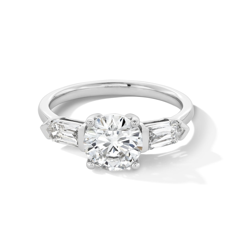 Main Image 1 of 2-1/6 CT. T.W. Certified Lab-Grown Diamond Collar Engagement Ring in 14K White Gold (F/VS2)