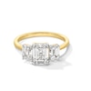 Thumbnail Image 1 of 2-3/4 CT. T.W. Emerald-Cut Certified Lab-Grown Diamond Three Stone Engagement Ring in 14K Gold (F/VS2)