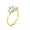 Thumbnail Image 3 of 2-3/4 CT. T.W. Emerald-Cut Certified Lab-Grown Diamond Three Stone Engagement Ring in 14K Gold (F/VS2)