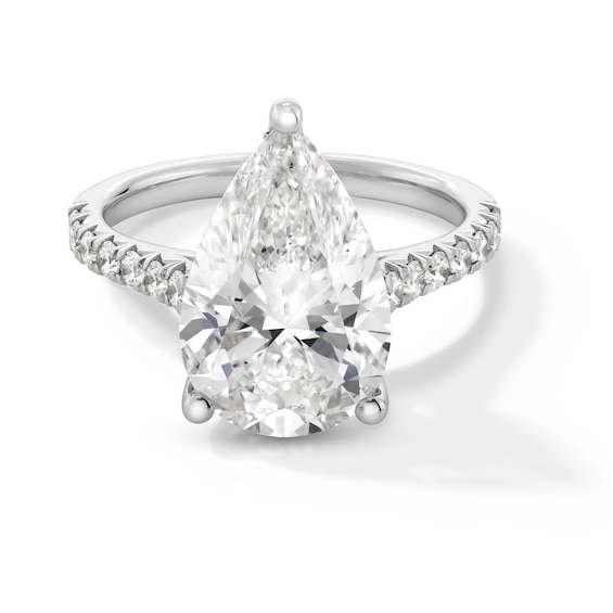 5-1/2 CT. T.w. Pear-Shaped Certified Lab-Grown Diamond Engagement Ring in 14K White Gold (F/Vs2)