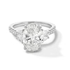 Thumbnail Image 1 of 5 CT. T.W. Oval and Half-Moon Certified Lab-Grown Diamond Three Stone Engagement Ring in 14K White Gold (F/VS2)
