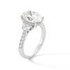 Thumbnail Image 3 of 5 CT. T.W. Oval and Half-Moon Certified Lab-Grown Diamond Three Stone Engagement Ring in 14K White Gold (F/VS2)