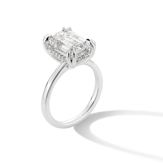 5 CT. T.w. Emerald-Cut Certified Lab-Grown Diamond Solitaire Engagement Ring in 14K White Gold (F/Vs2)