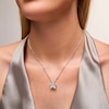 Thumbnail Image 2 of 2-1/6 CT. T.W. Pear-Shaped and Round Certified Lab-Grown Diamond Flower Pendant in 14K Gold (F/VS2)