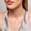 Thumbnail Image 2 of 3-1/5 CT. T.W. Pear-Shaped and Round Certified Lab-Grown Diamond Flower Trio Drop Pendant in 14K White Gold (F/VS2)