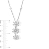 Thumbnail Image 3 of 3-1/5 CT. T.W. Pear-Shaped and Round Certified Lab-Grown Diamond Flower Trio Drop Pendant in 14K White Gold (F/VS2)