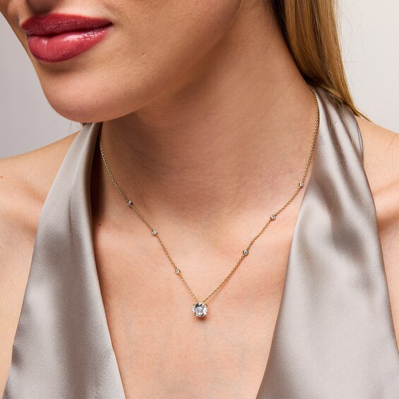 2-3/8 CT. T.w. Certified Lab-Grown Diamond Station Necklace in 14K Gold (F/Vs2)